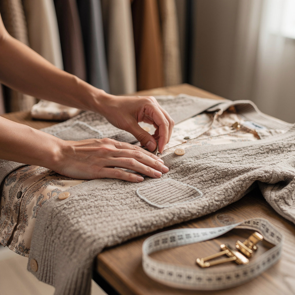 Uneeke Boutique founder curating unique fashion pieces in a warm, inviting boutique setting